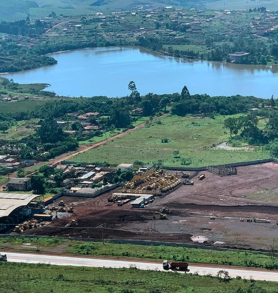 imagem aérea do depósito da marca